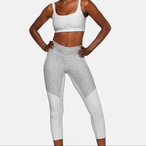 Outdoor Voices 2 tone gray crop Warmup Legging